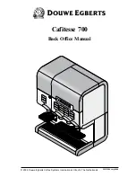 Douwe Egberts Cafitesse 700 Back Office Manual preview