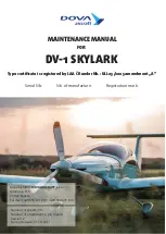 Preview for 1 page of DOVA AIRCRAFT DV-1 SKYLARK Maintenance Manual