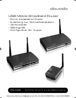 Dovado USB Mobile Broadband Router Quick Installation Manual preview