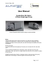 Preview for 1 page of Dover Almatec Quattroflow-20k Series User Manual