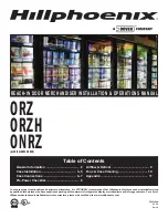 Dover Hillphoenix ONRZ Installation & Operation Manual preview