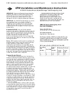 Preview for 1 page of Dover OPW 301 Series Installation And Maintenance Instructions