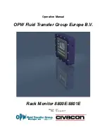 Preview for 1 page of Dover OPW Fluid Transfer civacon 8800E Operation Manual