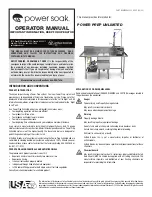 Preview for 1 page of Dover Unified Brands Power Soak POWER PREP UNLIMITED Operator'S Manual