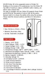 Preview for 2 page of Dovpo Ember 80 Kit User Manual