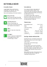 Preview for 2 page of Dovre 94992 Instruction Manual