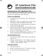 DP CyberSerial Quick Installation Manual preview