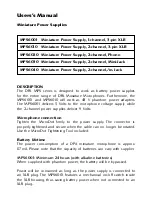 Preview for 2 page of DPA MPS6001 User Manual