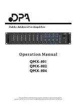 Предварительный просмотр 1 страницы DPA QMX-801 Operation Manual