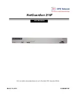 DPS Telecom NetGuardian 216F User Manual preview