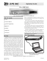 DPS TL1 MUX-8 Operation Manual preview