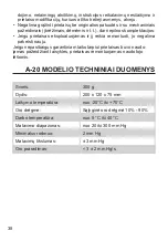 Предварительный просмотр 38 страницы Dr.Frei A-20 User Manual