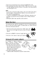 Preview for 12 page of Dr.Frei M-100A User Manual