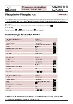 Предварительный просмотр 2 страницы DR. LANGE CADAS 100 LPG 185 Programming Instructions