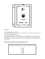 Preview for 4 page of DR. Z Amplification Brake Lite Manual