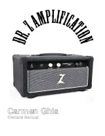 DR. Z Amplification Carmen Ghia Owner'S Manual предпросмотр