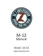 DR. Z Amplification M-12 ZA-33 Manual preview