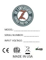 Preview for 5 page of DR. Z Amplification M-12 ZA-33 Manual