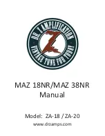 DR. Z Amplification MAZ 18NR Manual preview