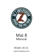 Предварительный просмотр 1 страницы DR. Z Amplification Maz 8 Manual