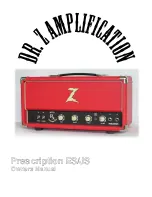 Preview for 1 page of DR. Z Amplification Prescription ES Owner'S Manual