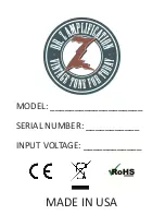 Preview for 5 page of DR. Z Amplification z-verb ZA-28 User Manual