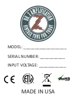 Preview for 5 page of DR. Z Amplification Z-Wreck ZA-31 Manual