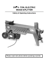 Preview for 1 page of DR 4-TON ELECTRIC WOOD SPLITTER Safety & Operating Instructions Manual