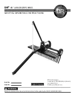 DR 48" LANDSCAPE RAKE Safety & Operating Instructions Manual предпросмотр