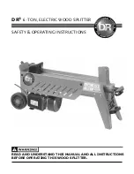 DR 6-TON ELECTRIC WOOD SPLITTER Safety & Operating Instructions Manual preview