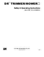 DR Men's Trimmer Safety & Operating Instructions Manual preview