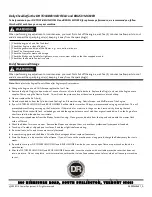 Preview for 36 page of DR PREMIER 44T Safety & Operating Instructions Manual