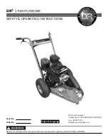 Preview for 1 page of DR Stump Grinder Operating Instructions Manual