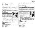 Preview for 2 page of Dräger 68 09 381 Instructions For Use Manual