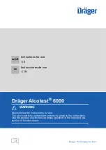 Preview for 1 page of Dräger Alcotest 6000 Instructions For Use Manual