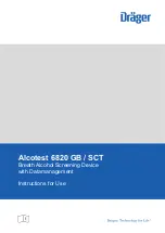 Dräger Alcotest 6820 GB / SCT Instructions For Use Manual предпросмотр