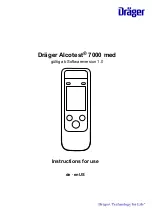 Preview for 1 page of Dräger Alcotest 7000 med Instructions For Use Manual