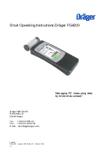 Предварительный просмотр 1 страницы Dräger FG4200 Short Operating Instructions