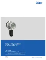 Предварительный просмотр 1 страницы Dräger Polytron 8000 Instructions For Use Manual