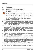 Preview for 8 page of Dräger X-plore 3300 Instructions For Use Manual