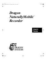 Dragon Systems DRAGON NATURALLYMOBILE RECORDER User Manual preview