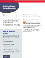 Preview for 2 page of Dragon Systems DRAGON NATURALLYSPEAKING ESSENTIALS 5 Quick Start Manual