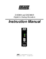 Предварительный просмотр 1 страницы DRAKE DAD860 Instruction Manual