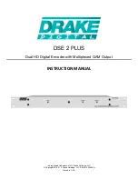 Предварительный просмотр 1 страницы DRAKE DSE 2 PLUS Instruction Manual