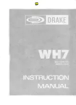 Предварительный просмотр 1 страницы DRAKE WH7 1514 Instruction Manual