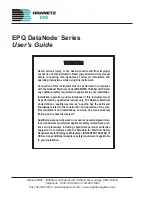 Предварительный просмотр 1 страницы Dranetz-BMI EPQ DataNode 5500 Series User Manual