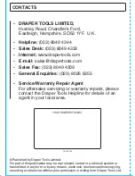 Preview for 12 page of Draper Expert 82470 Instructions Manual