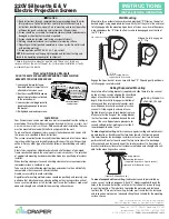 Draper 220V Silhouette V Installation & Operation preview
