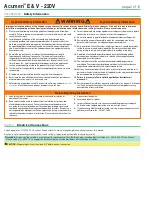 Preview for 2 page of Draper Acumen E Installation & Operation Instructions