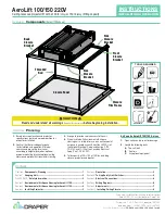 Предварительный просмотр 1 страницы Draper AeroLift 100 220V Installation & Operation Instructions